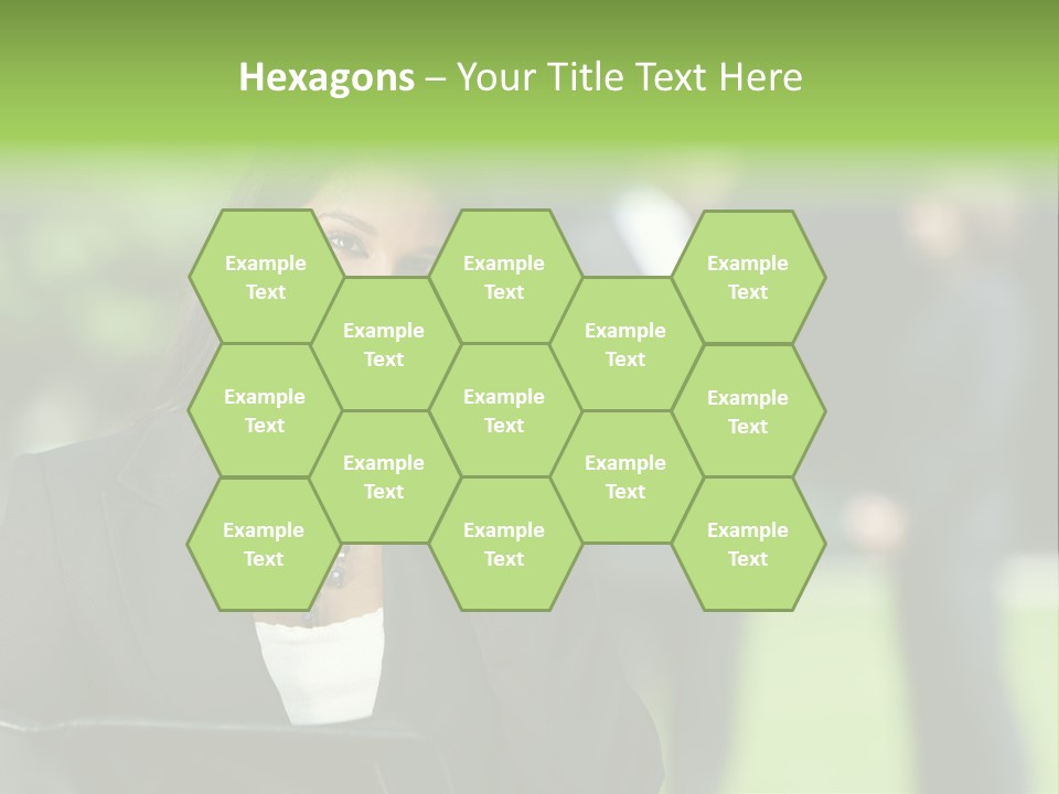 Cell Phone Portrait Ethnic PowerPoint Template