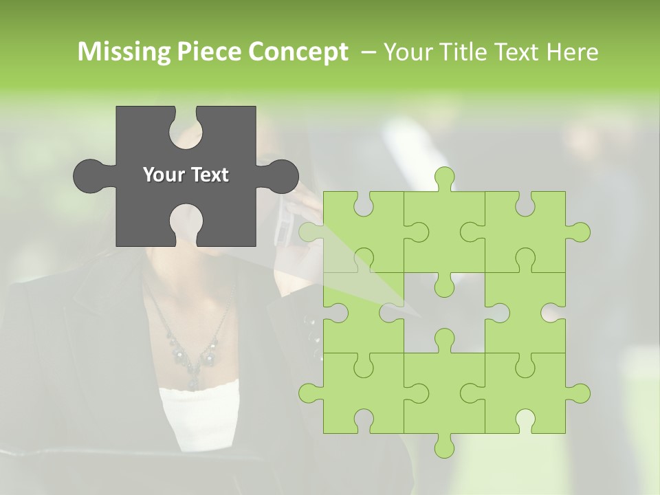 Cell Phone Portrait Ethnic PowerPoint Template