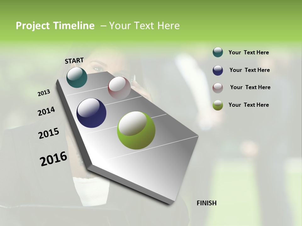 Cell Phone Portrait Ethnic PowerPoint Template