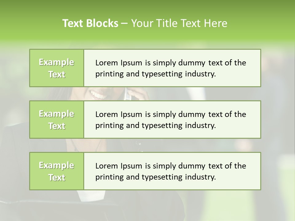 Cell Phone Portrait Ethnic PowerPoint Template