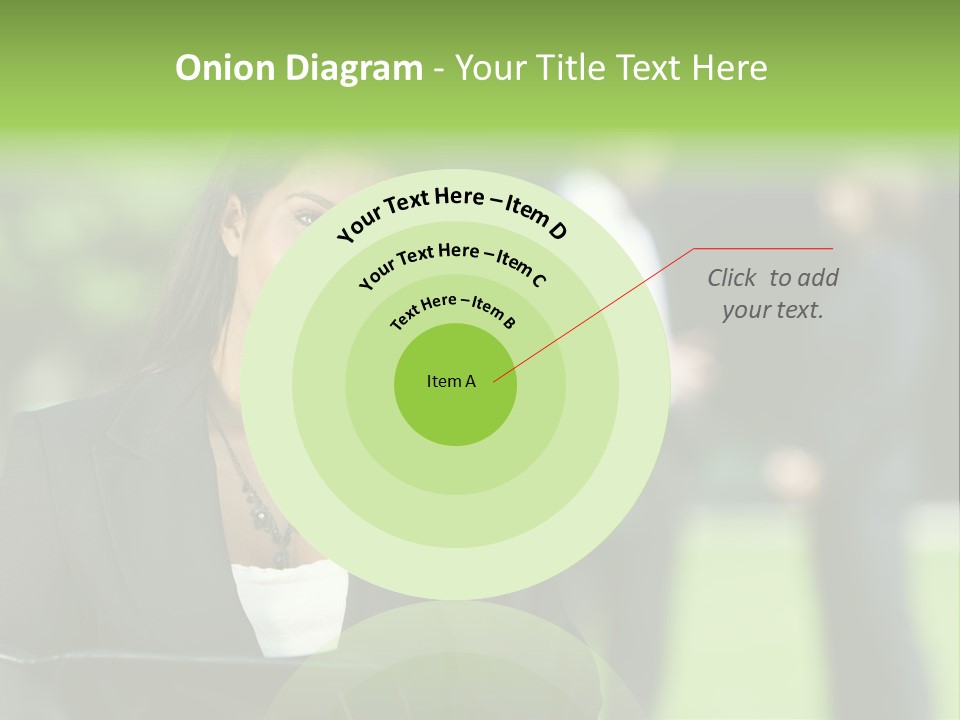 Cell Phone Portrait Ethnic PowerPoint Template