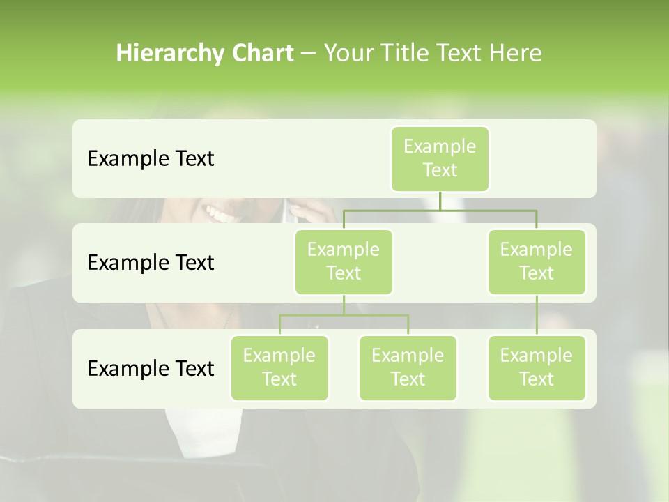 Cell Phone Portrait Ethnic PowerPoint Template