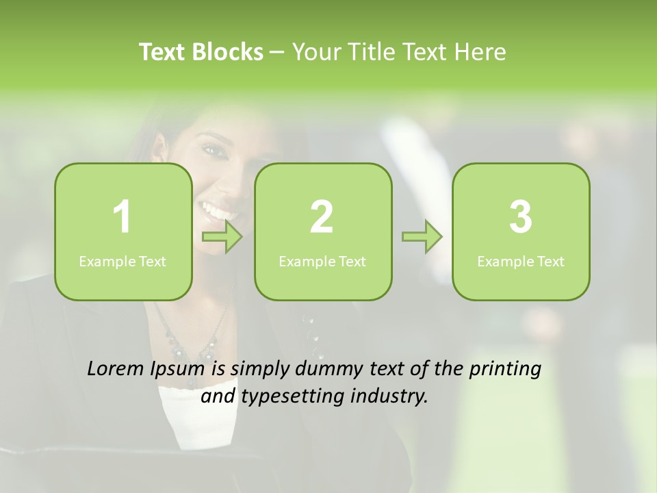 Cell Phone Portrait Ethnic PowerPoint Template