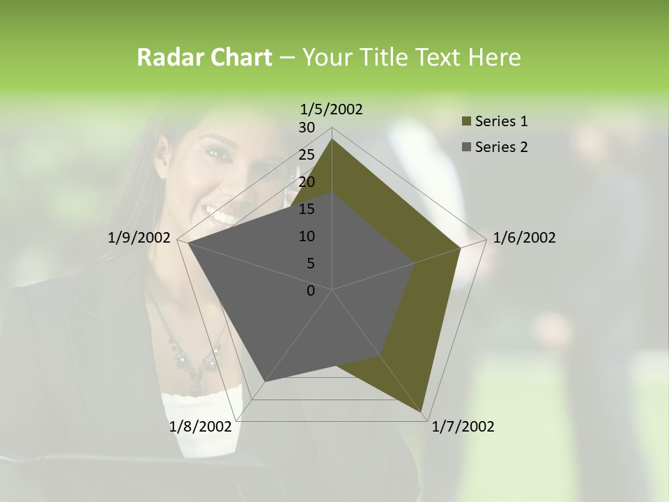 Cell Phone Portrait Ethnic PowerPoint Template