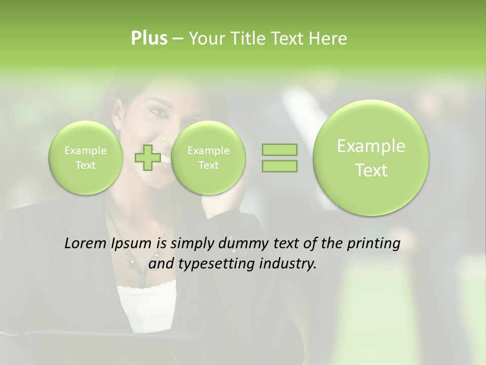 Cell Phone Portrait Ethnic PowerPoint Template