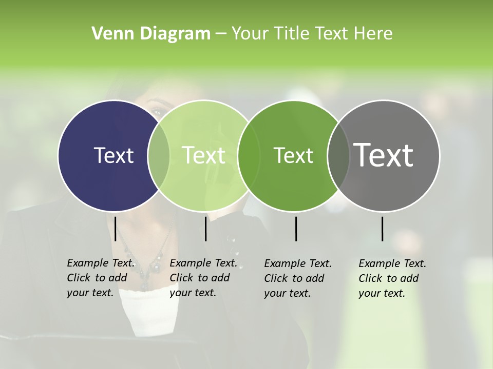 Cell Phone Portrait Ethnic PowerPoint Template