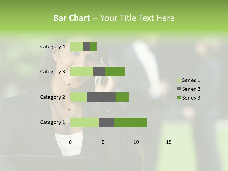 Cell Phone Portrait Ethnic PowerPoint Template