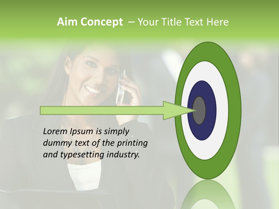 Cell Phone Portrait Ethnic PowerPoint Template