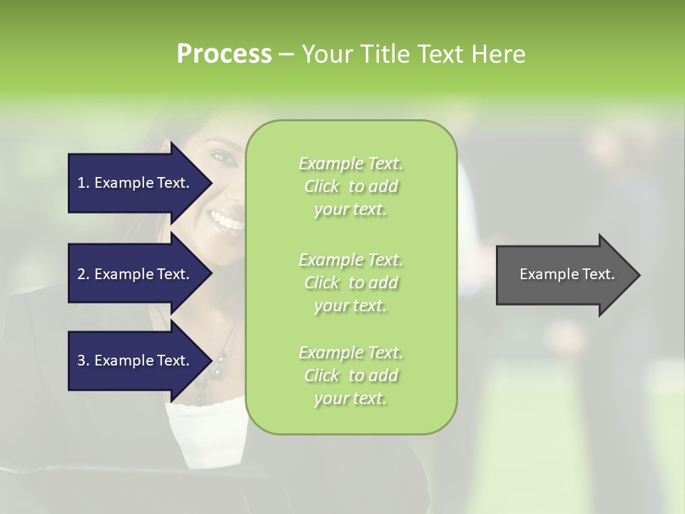 Cell Phone Portrait Ethnic PowerPoint Template