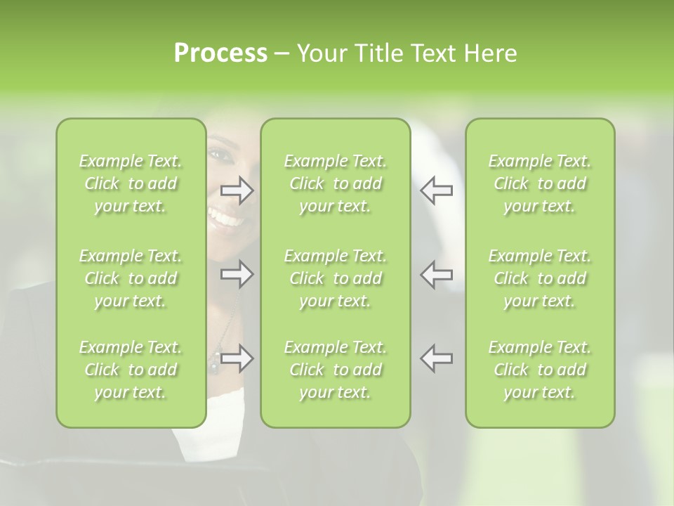 Cell Phone Portrait Ethnic PowerPoint Template