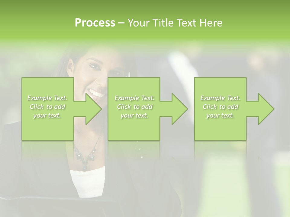Cell Phone Portrait Ethnic PowerPoint Template