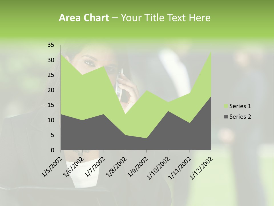 Cell Phone Portrait Ethnic PowerPoint Template