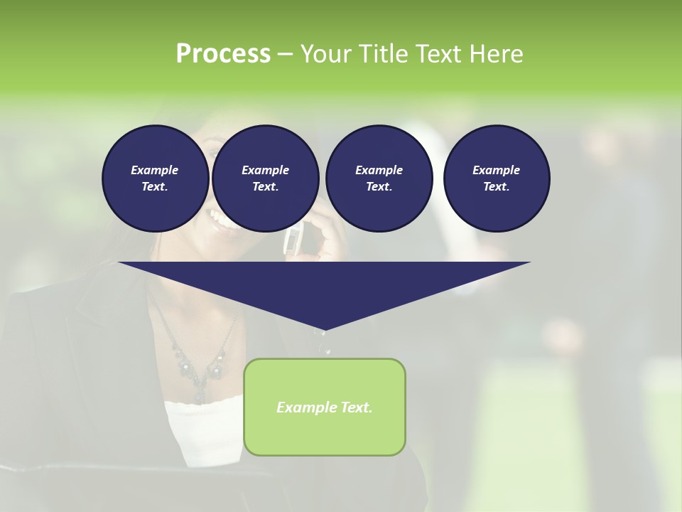Cell Phone Portrait Ethnic PowerPoint Template