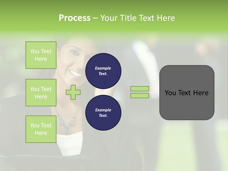 Cell Phone Portrait Ethnic PowerPoint Template