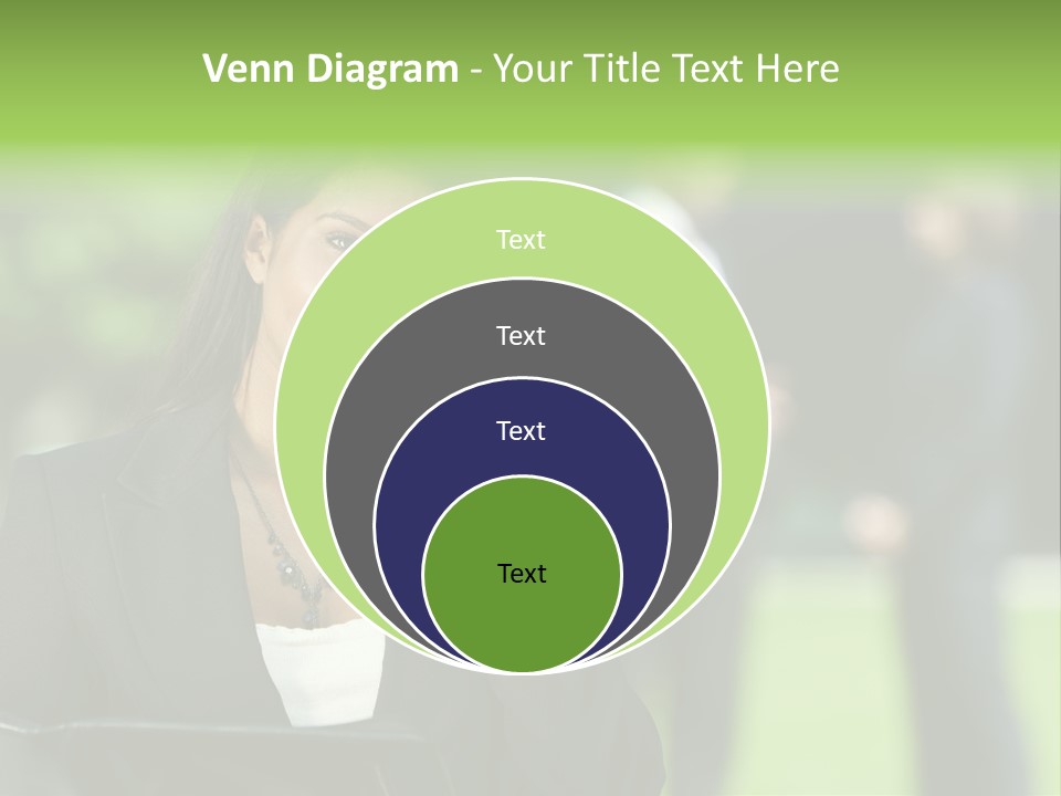 Cell Phone Portrait Ethnic PowerPoint Template