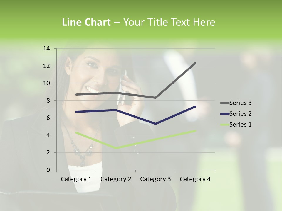 Cell Phone Portrait Ethnic PowerPoint Template