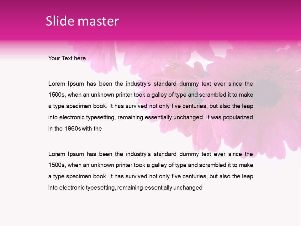 Geschenk Rosa Gartenarbeit PowerPoint Template