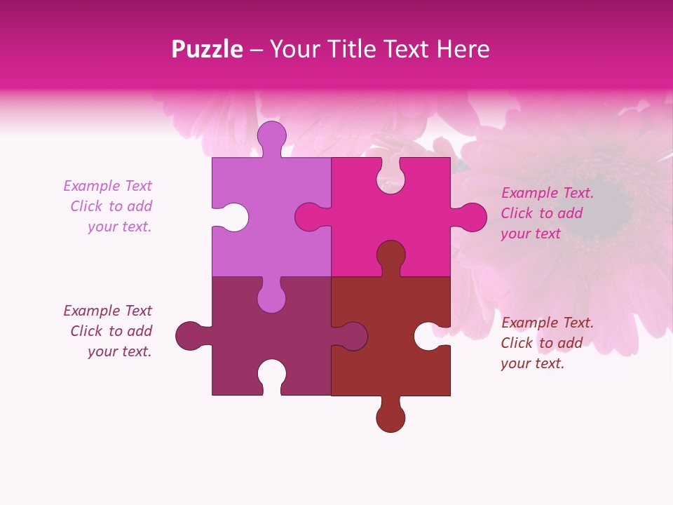 Geschenk Rosa Gartenarbeit PowerPoint Template