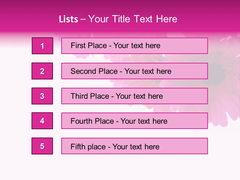 Geschenk Rosa Gartenarbeit PowerPoint Template