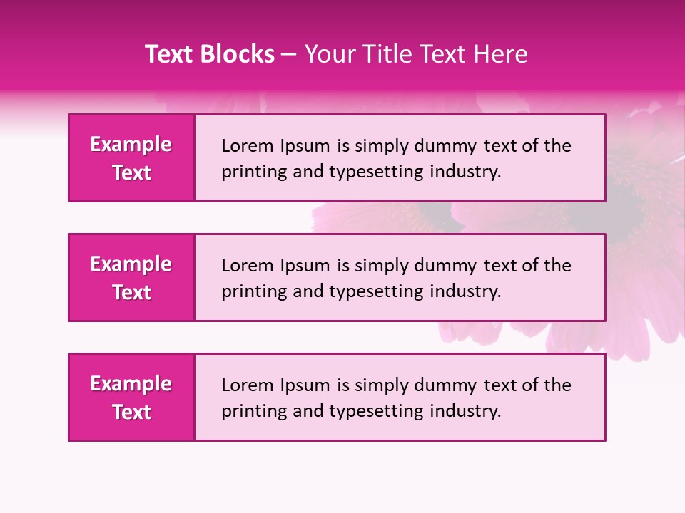 Geschenk Rosa Gartenarbeit PowerPoint Template