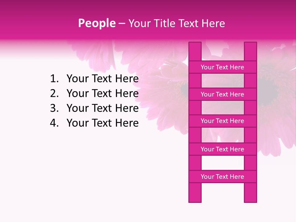 Geschenk Rosa Gartenarbeit PowerPoint Template