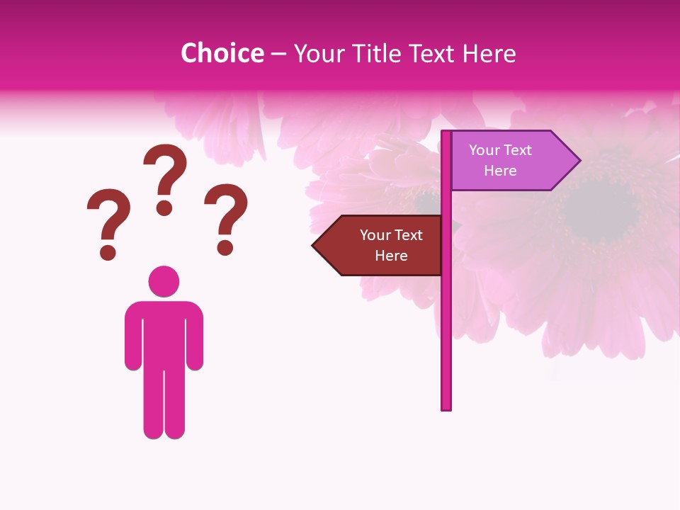 Geschenk Rosa Gartenarbeit PowerPoint Template