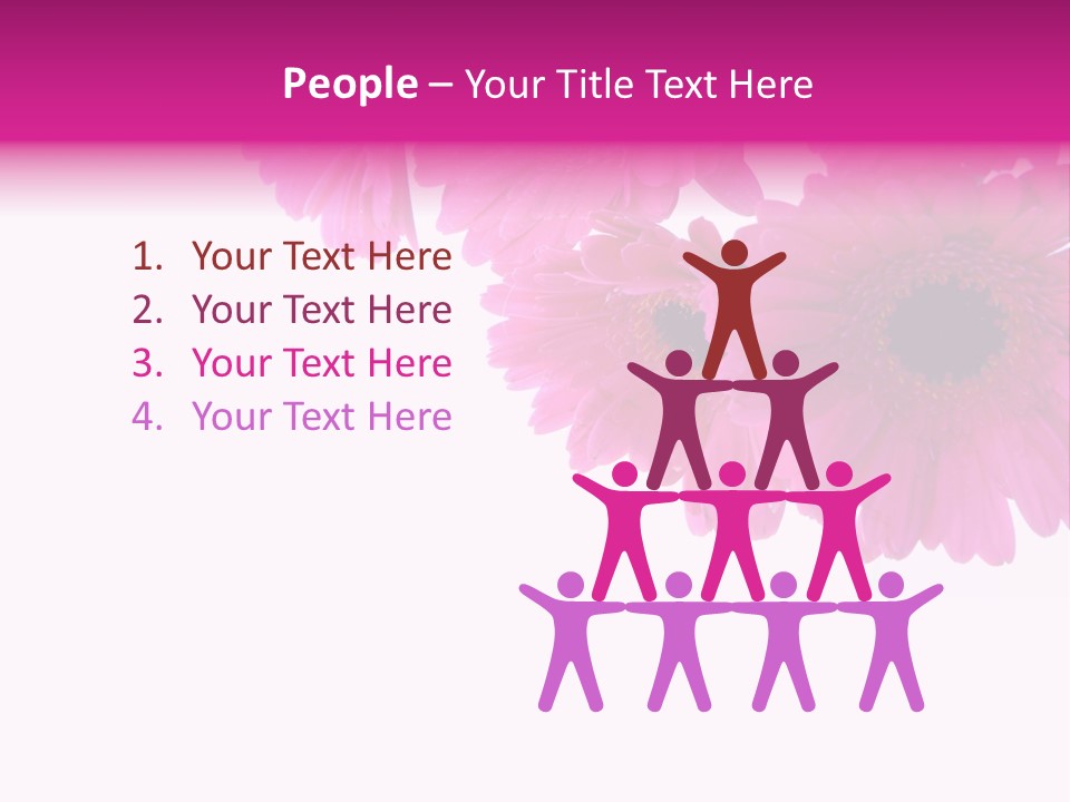 Geschenk Rosa Gartenarbeit PowerPoint Template