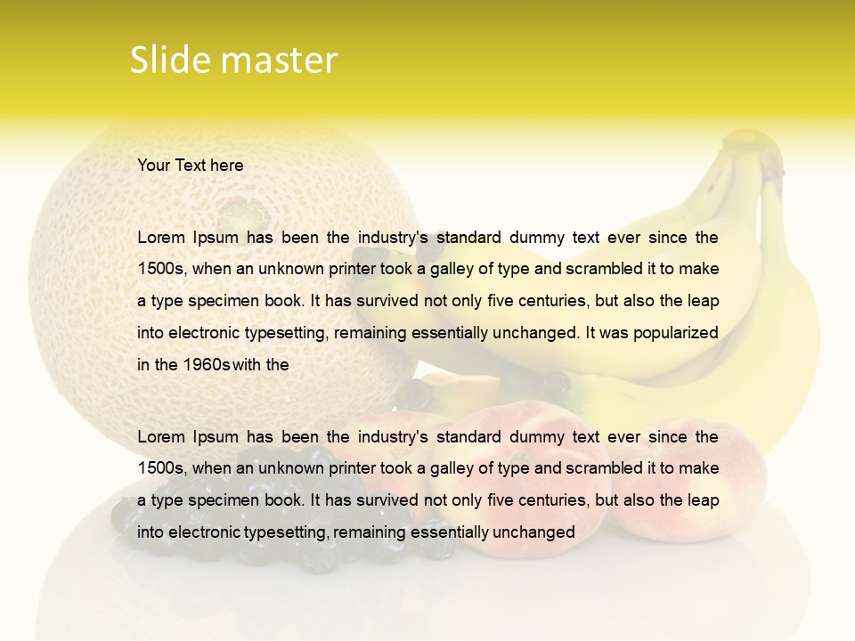 Cantaloup Peach Health PowerPoint Template