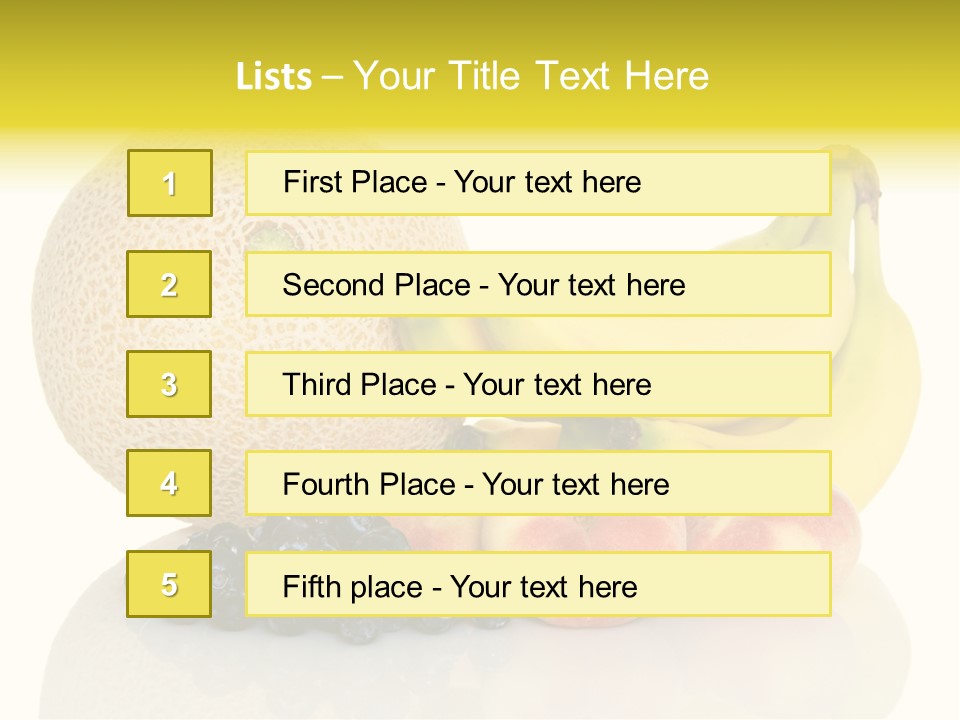 Cantaloup Peach Health PowerPoint Template