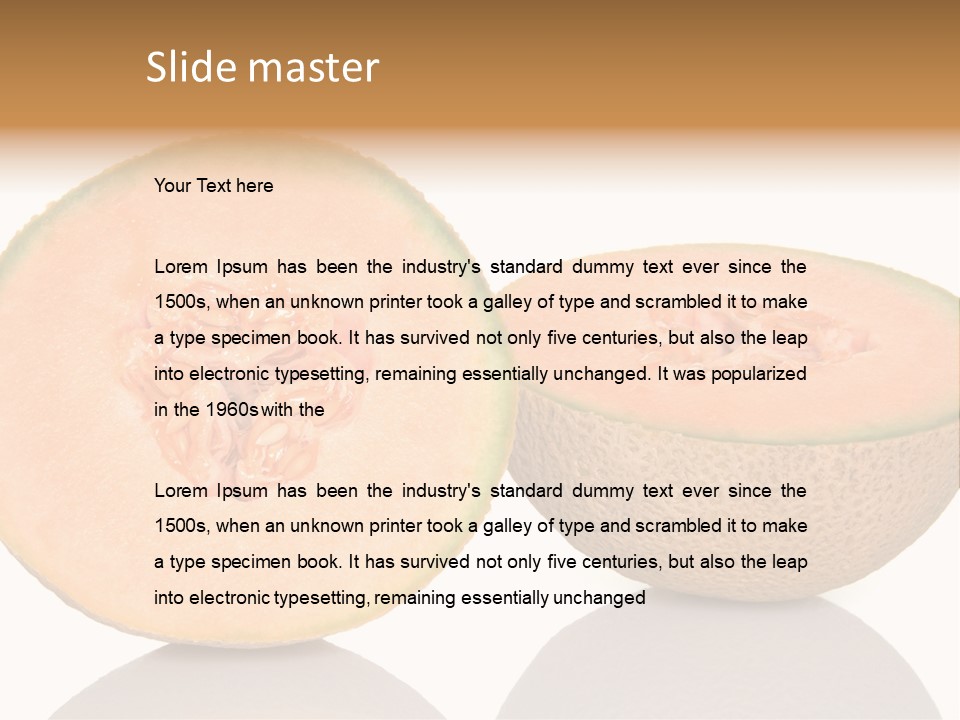 Summer White Background Ripe PowerPoint Template