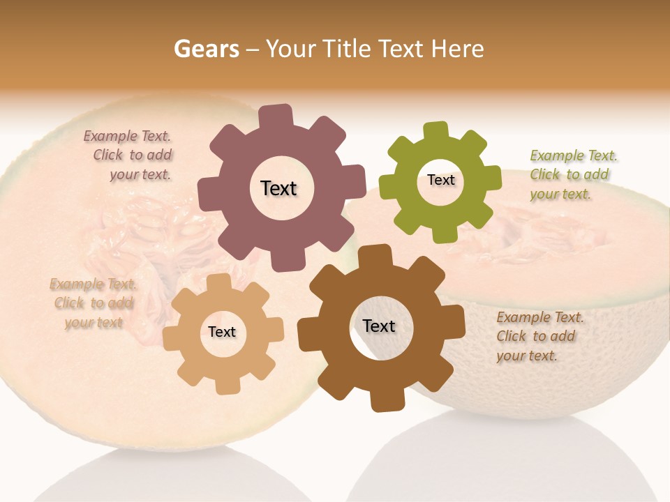 Summer White Background Ripe PowerPoint Template