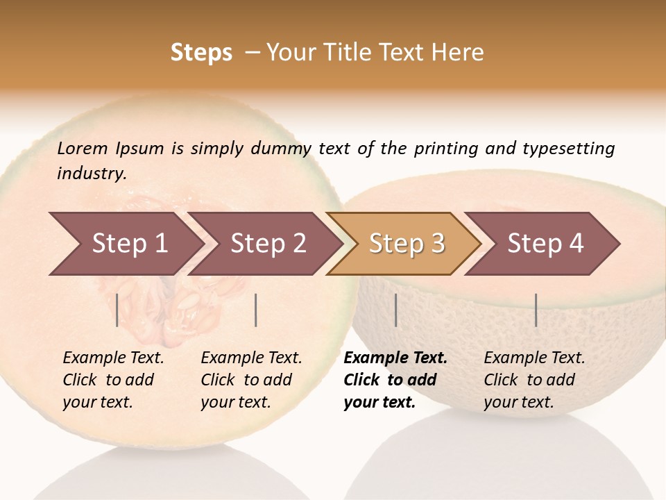 Summer White Background Ripe PowerPoint Template