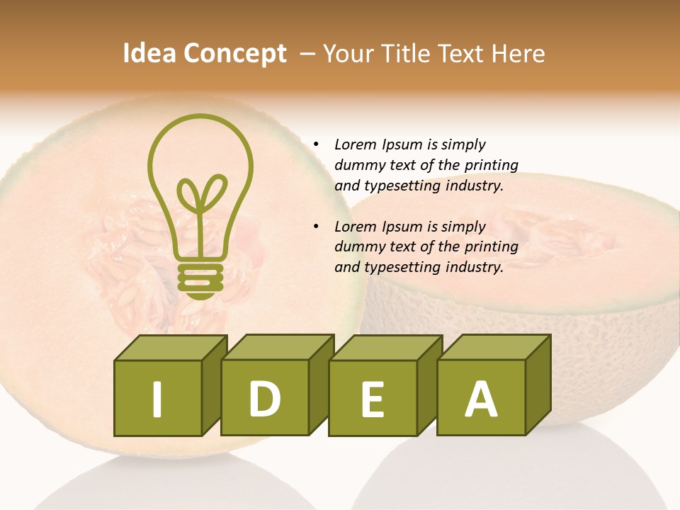 Summer White Background Ripe PowerPoint Template