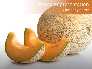 Natural Fruit White Background PowerPoint Template