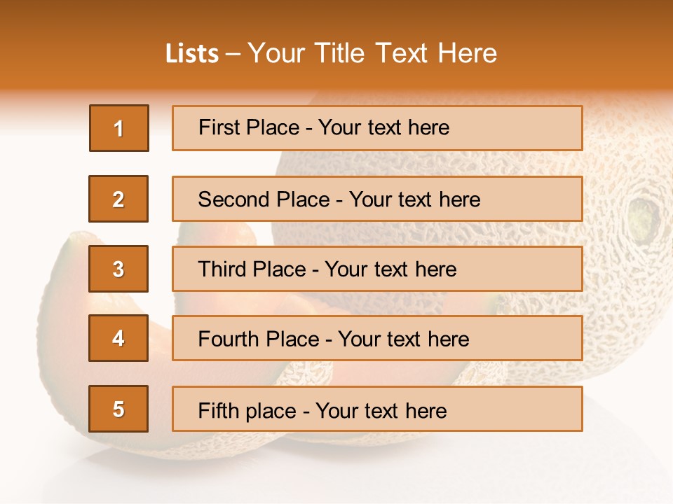 Natural Fruit White Background PowerPoint Template