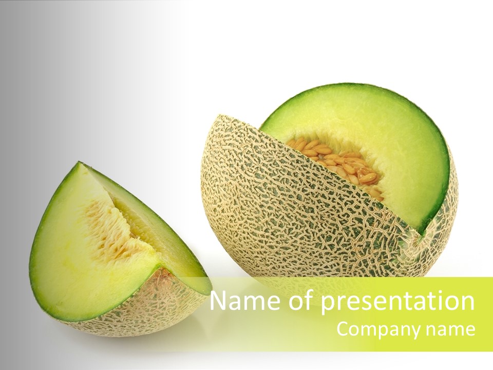 Healthy Ripe Cantaloupe PowerPoint Template