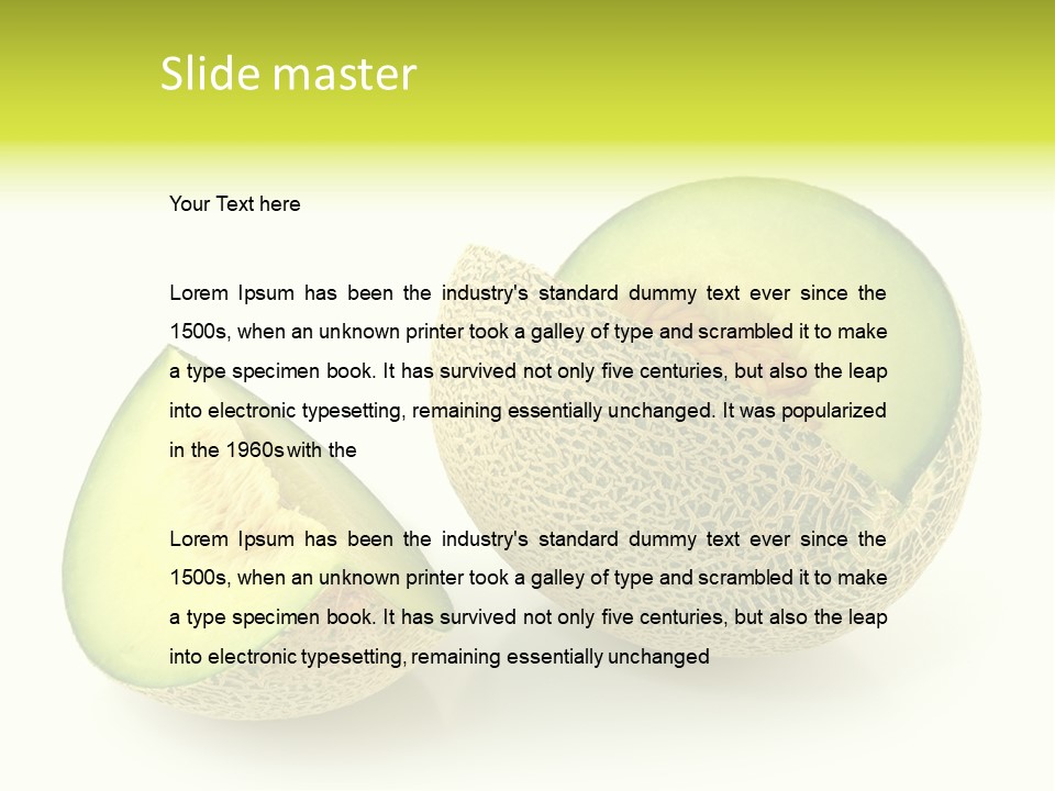 Healthy Ripe Cantaloupe PowerPoint Template