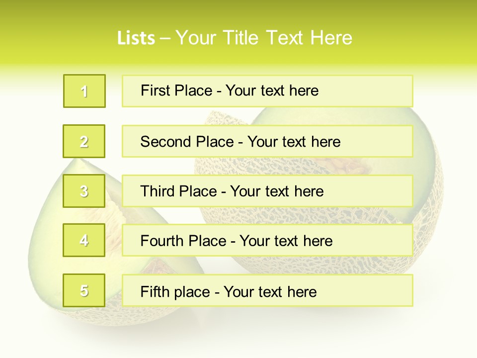 Healthy Ripe Cantaloupe PowerPoint Template