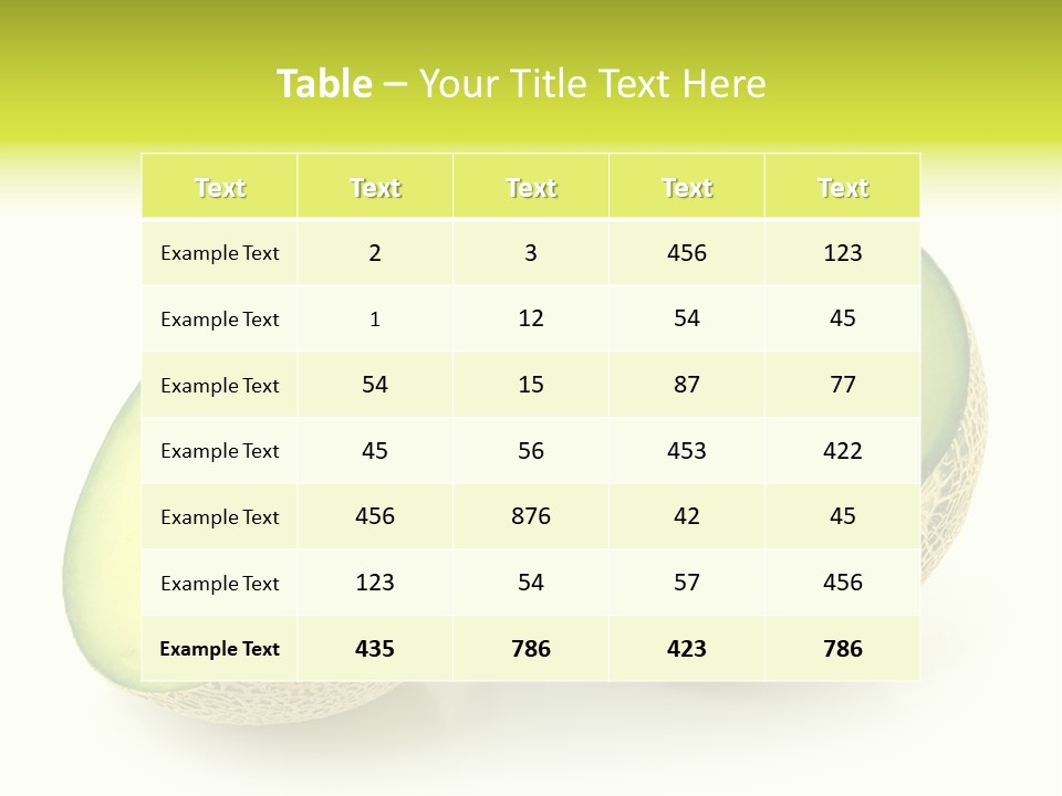 Healthy Ripe Cantaloupe PowerPoint Template
