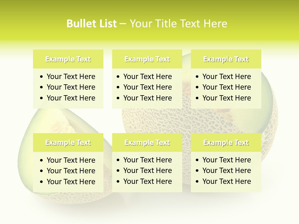 Healthy Ripe Cantaloupe PowerPoint Template