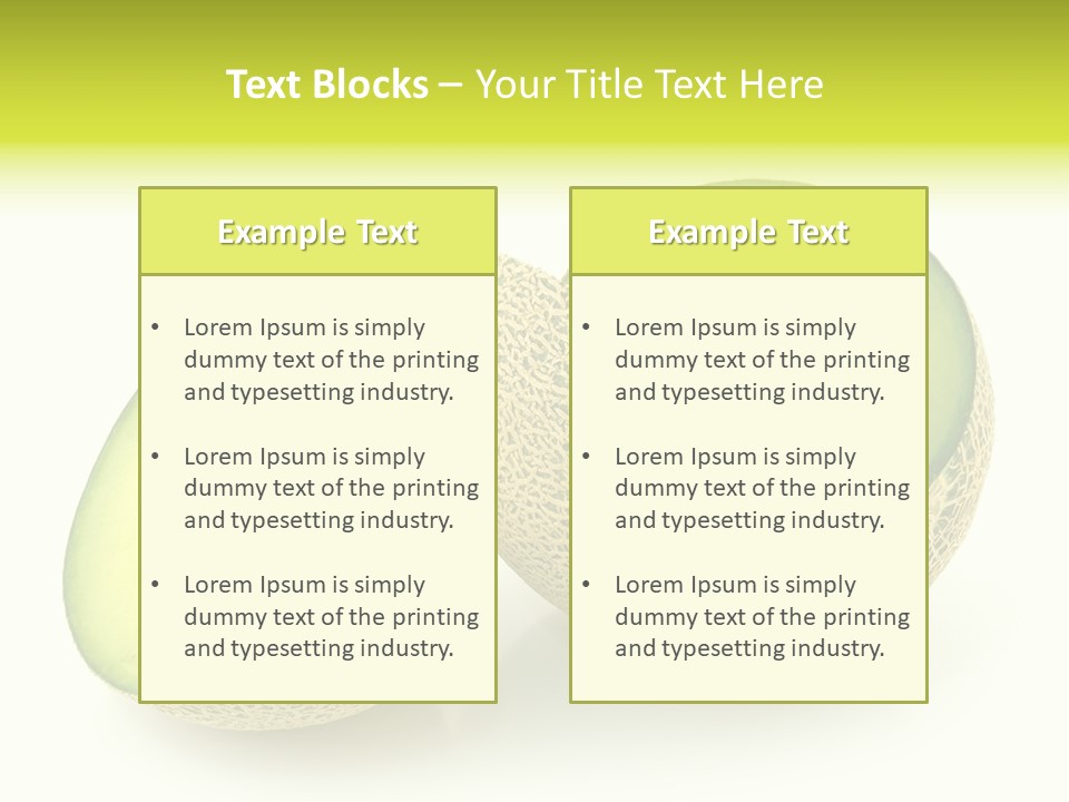 Healthy Ripe Cantaloupe PowerPoint Template