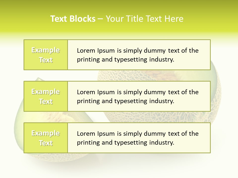 Healthy Ripe Cantaloupe PowerPoint Template