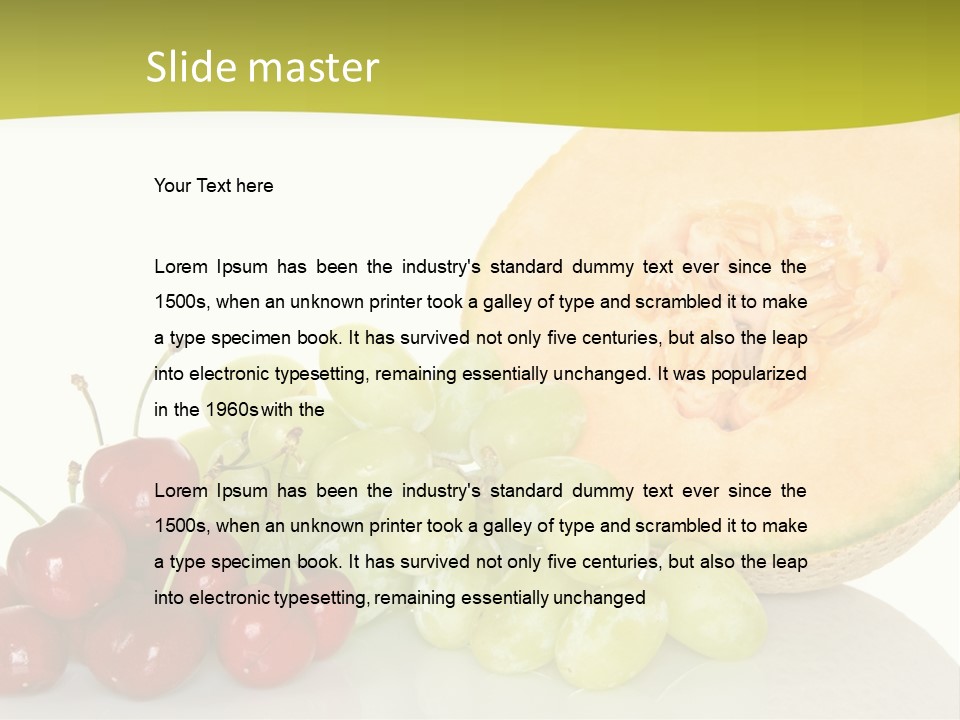 Nutritious Delicious Fruit PowerPoint Template