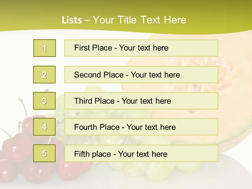 Nutritious Delicious Fruit PowerPoint Template