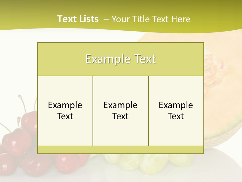 Nutritious Delicious Fruit PowerPoint Template