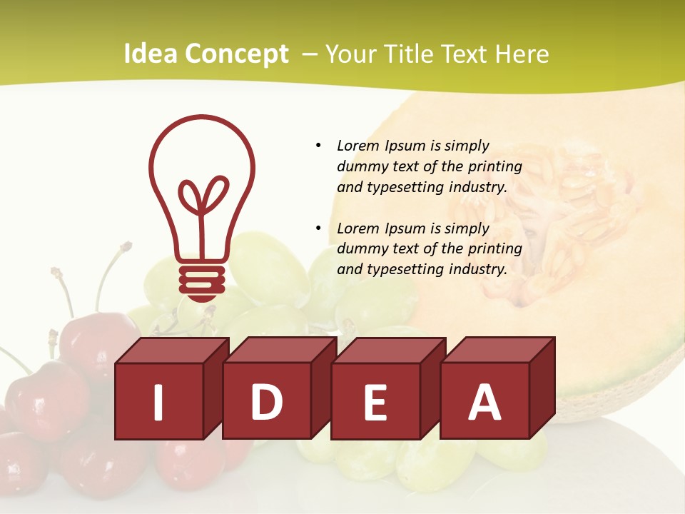 Nutritious Delicious Fruit PowerPoint Template