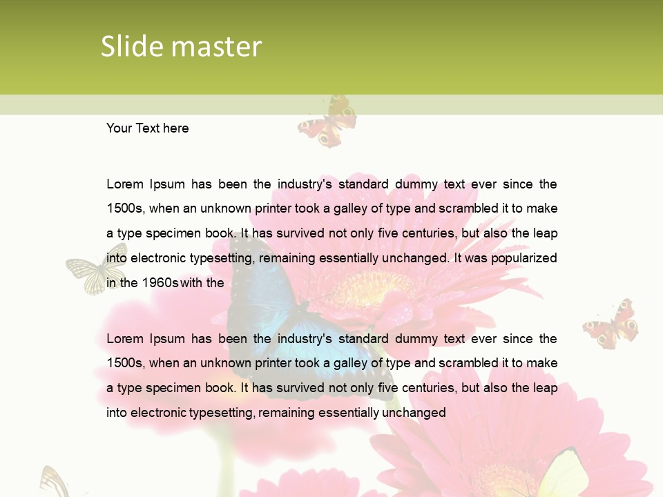 Gerber Flower Garden PowerPoint Template