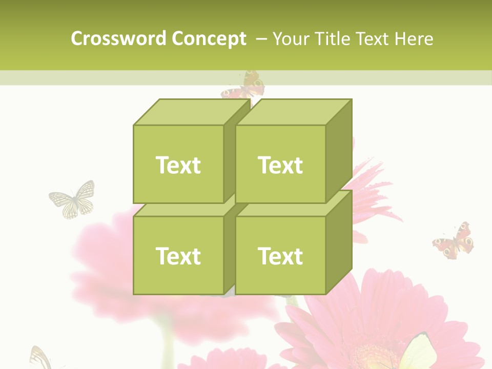 Gerber Flower Garden PowerPoint Template