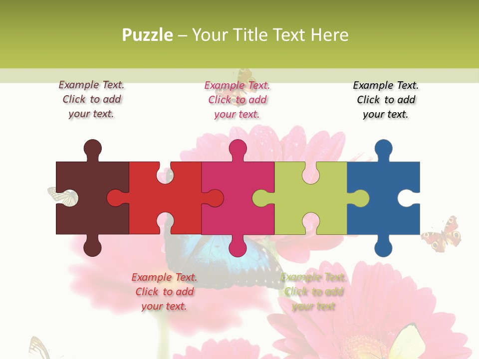 Gerber Flower Garden PowerPoint Template