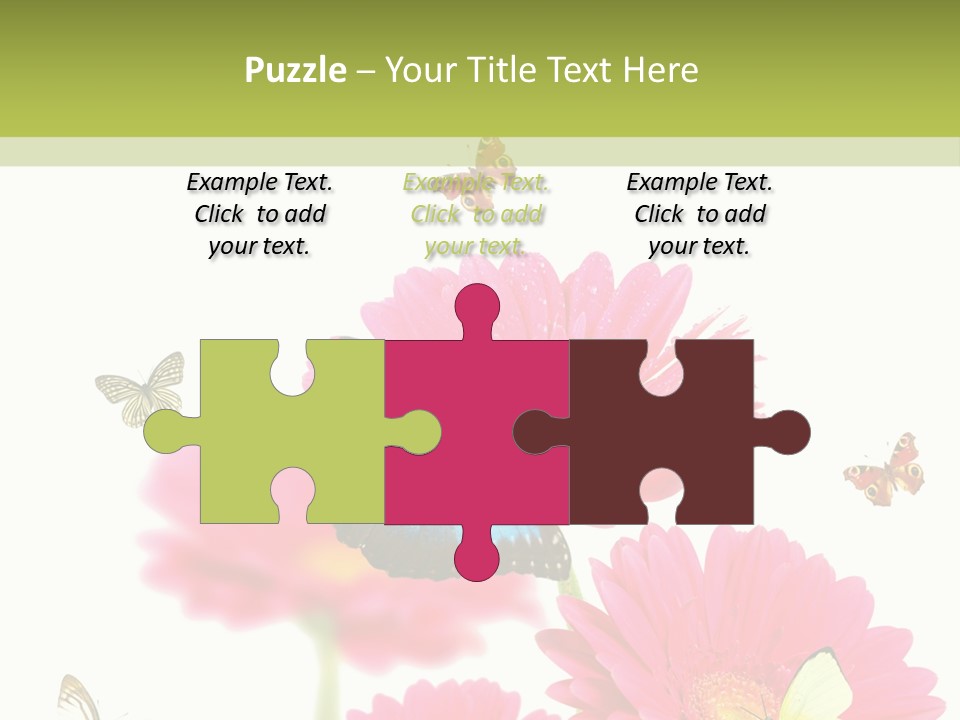 Gerber Flower Garden PowerPoint Template